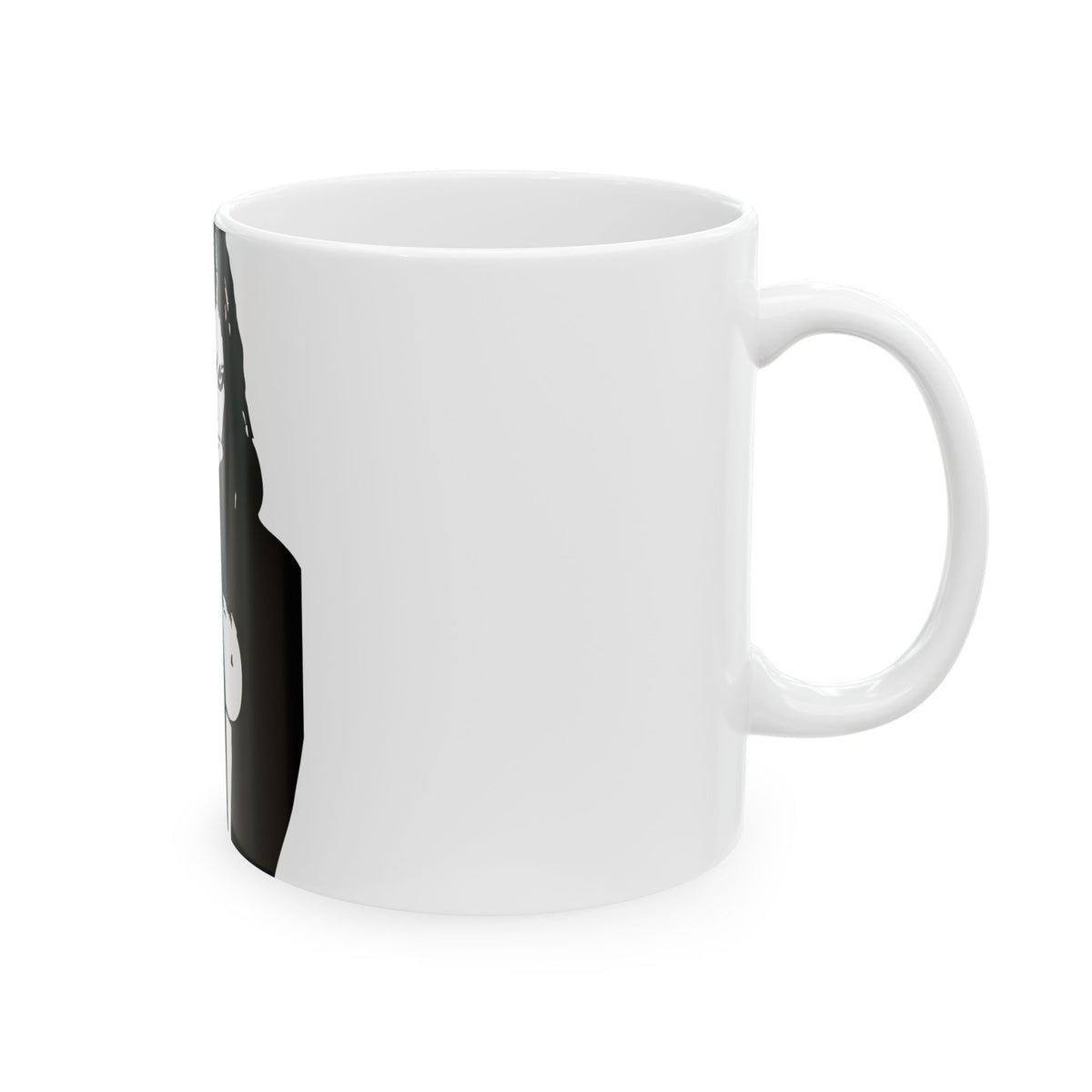 Dirty Rice Girl Ceramic Mug — Gothic Silhouette Coffee Cup (11oz, 15oz)