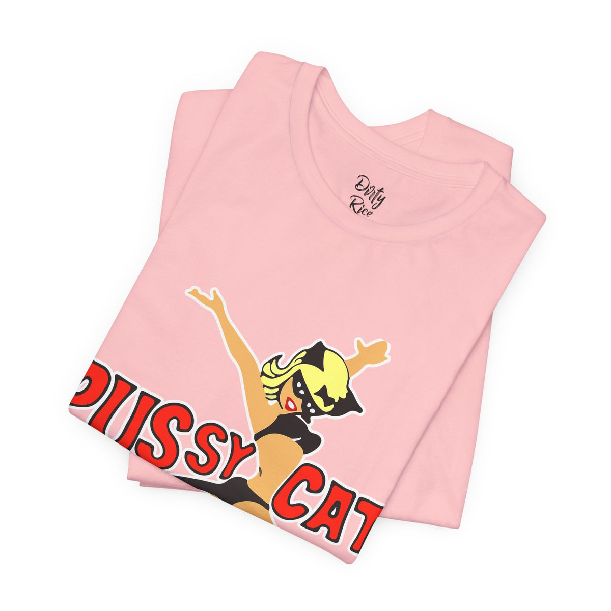 Pussy Cat Pinup Tee — Retro Playful Graphic T-Shirt
