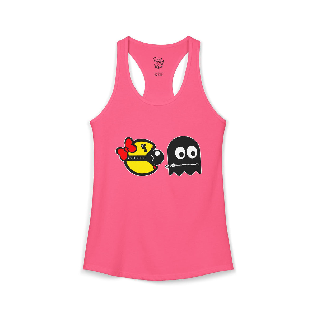 S&Ms. Pac-Girl and 'Kinky' Ghost Women's Ideal Racerback Tank