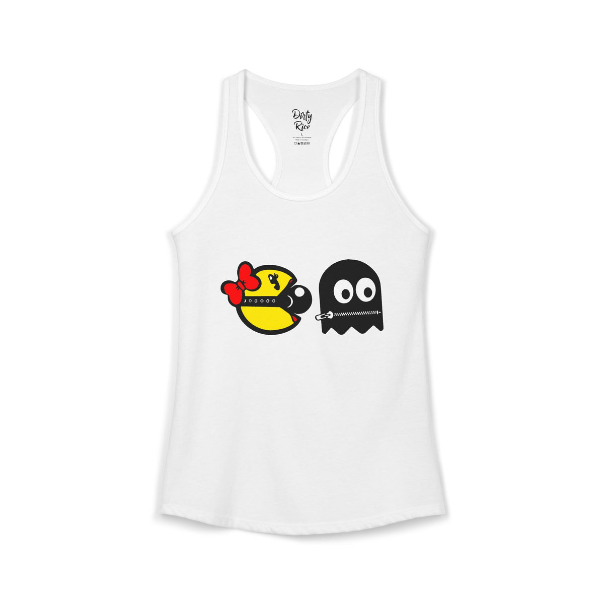 S&Ms. Pac-Girl and 'Kinky' Ghost Women's Ideal Racerback Tank