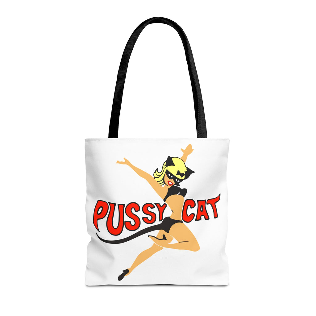 Pussy Cat Retro Pin-Up Graphic Tote | Vintage Pinup Beach Bag