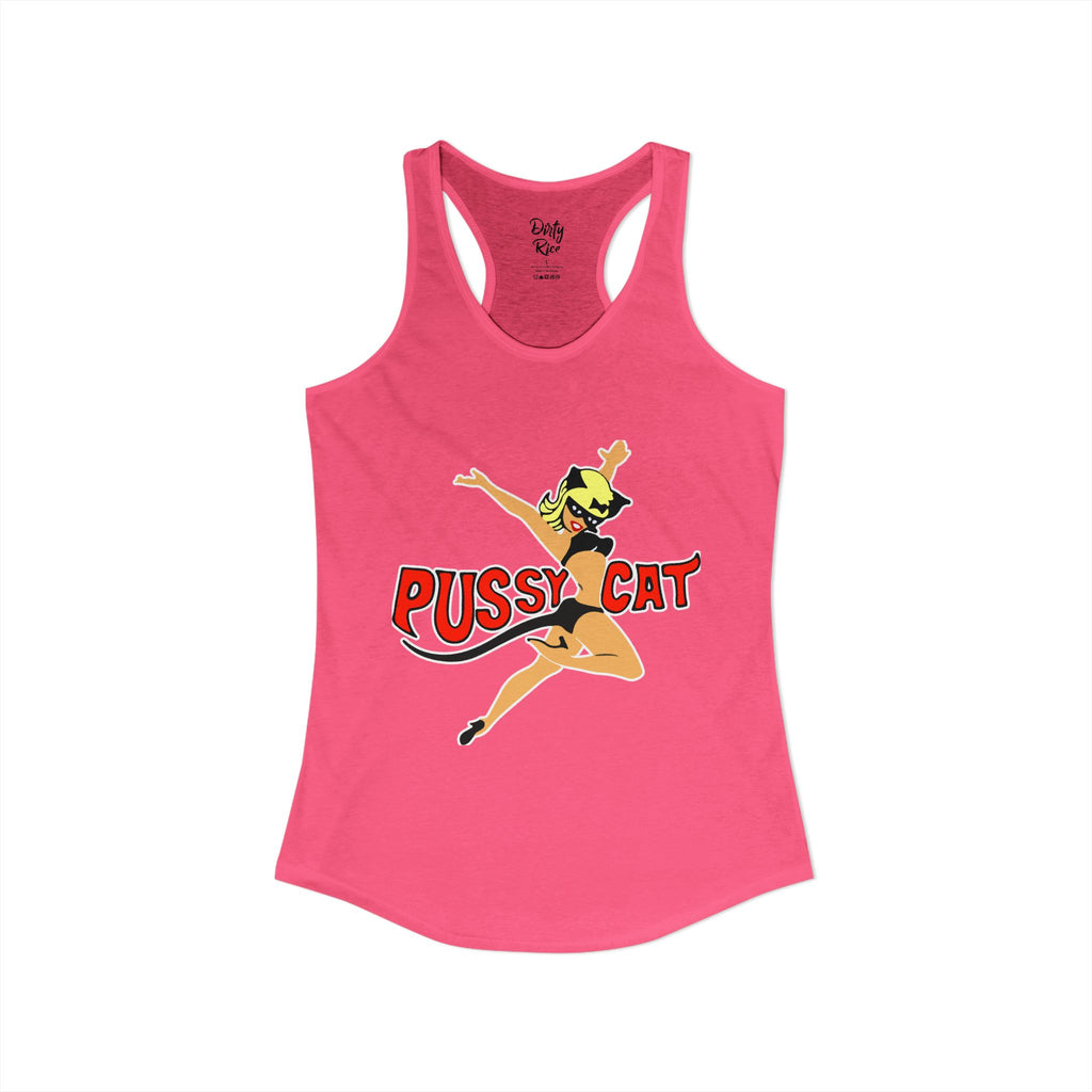 Pussy Cat Vintage Pin-Up Women's Ideal Racerback Tank