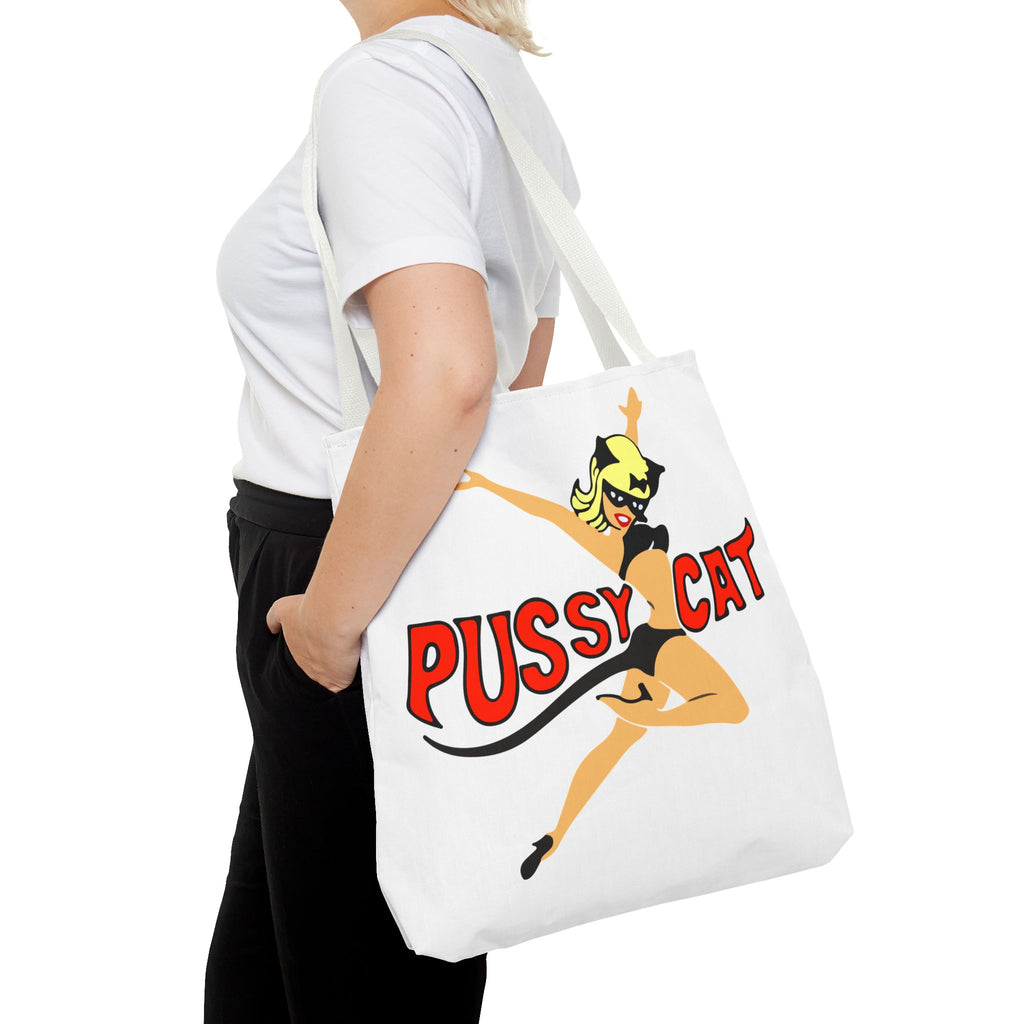 Pussy Cat Retro Pin-Up Graphic Tote | Vintage Pinup Beach Bag