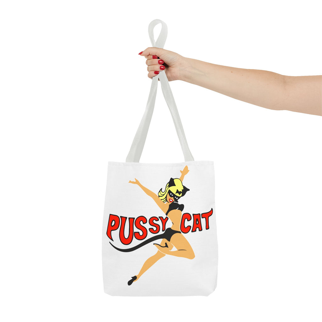 Pussy Cat Retro Pin-Up Graphic Tote | Vintage Pinup Beach Bag
