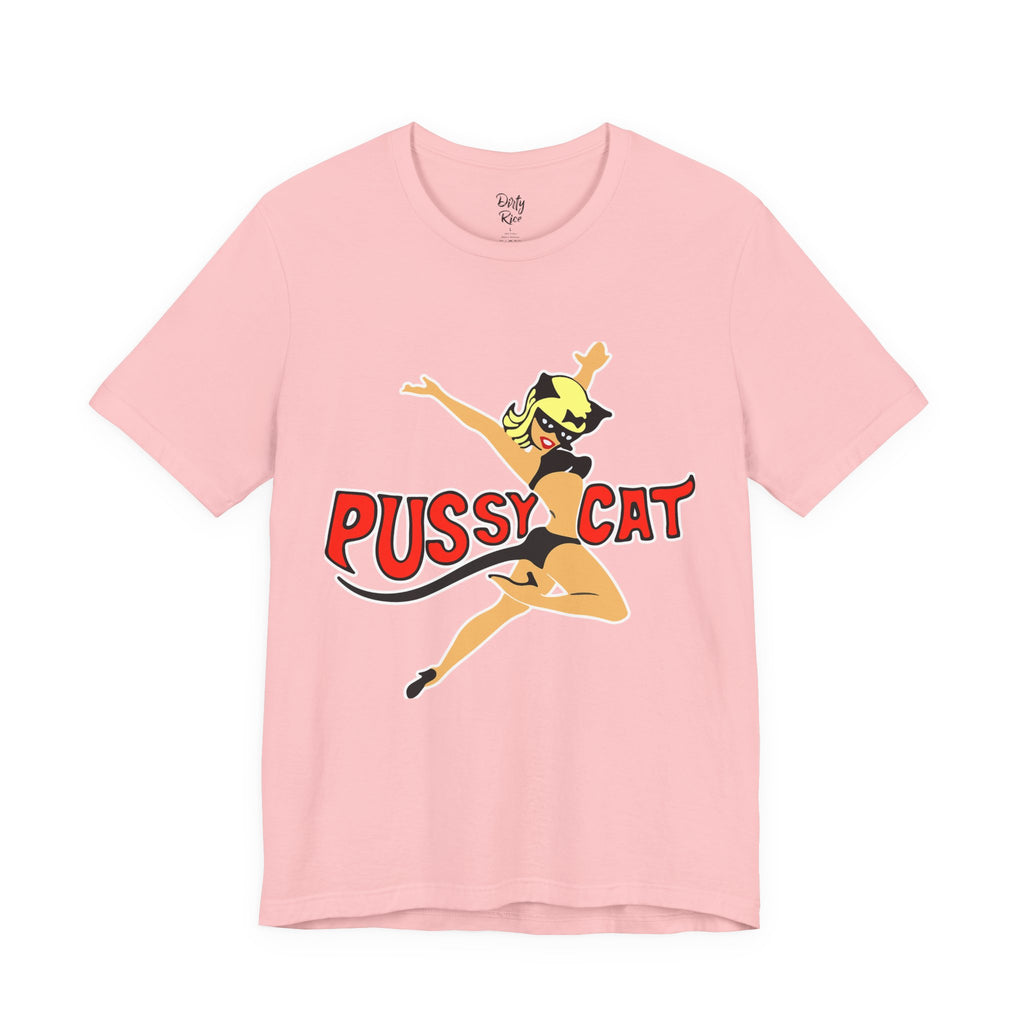Pussy Cat Pinup Tee — Retro Playful Graphic T-Shirt