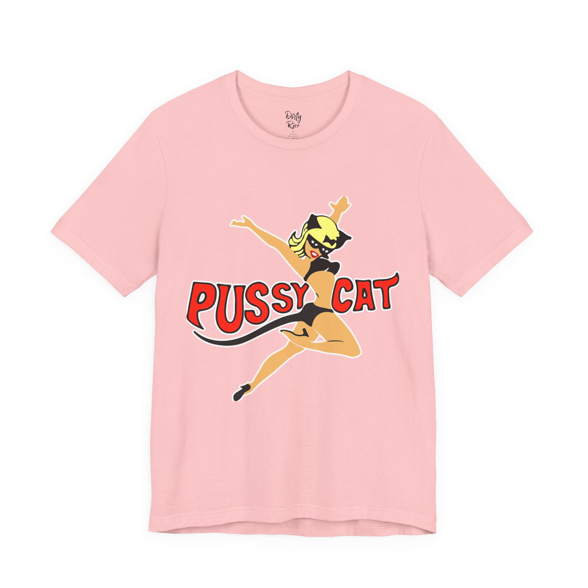 Pussy Cat Pinup Tee — Retro Playful Graphic T-Shirt