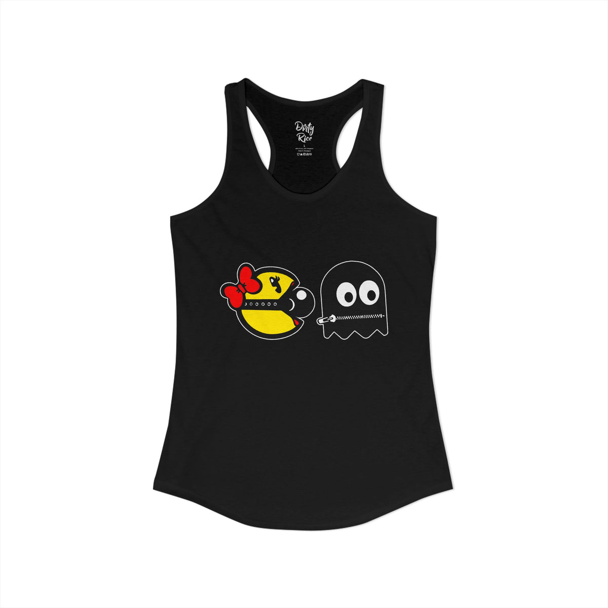 S&Ms. Pac-Girl and 'Kinky' Ghost Women's Ideal Racerback Tank
