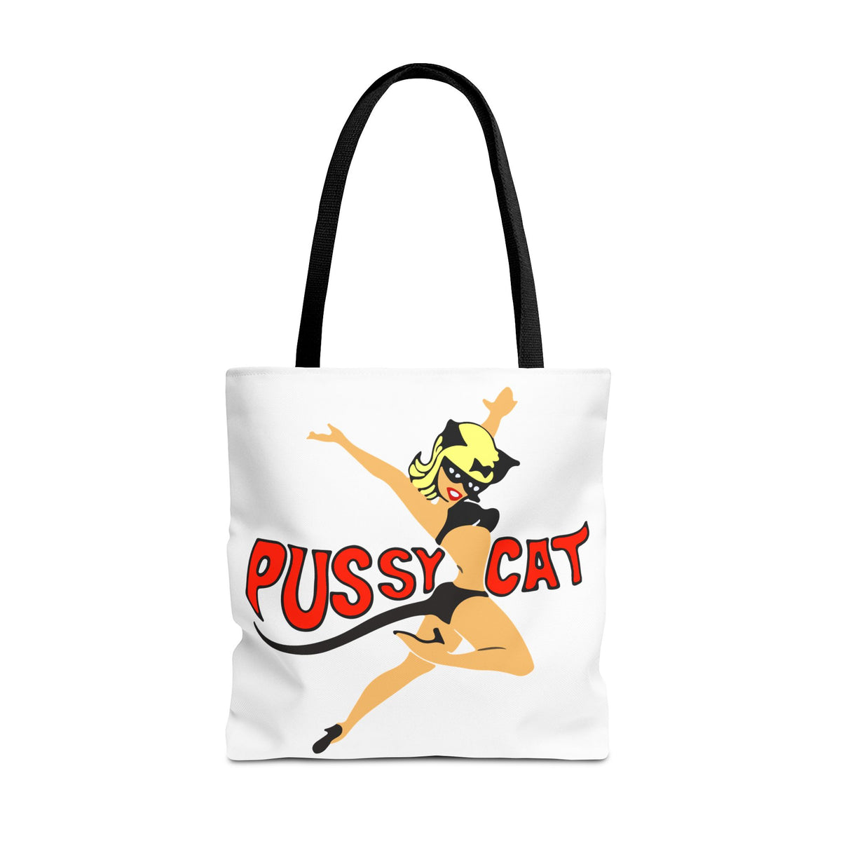 Pussy Cat Retro Pin-Up Graphic Tote | Vintage Pinup Beach Bag