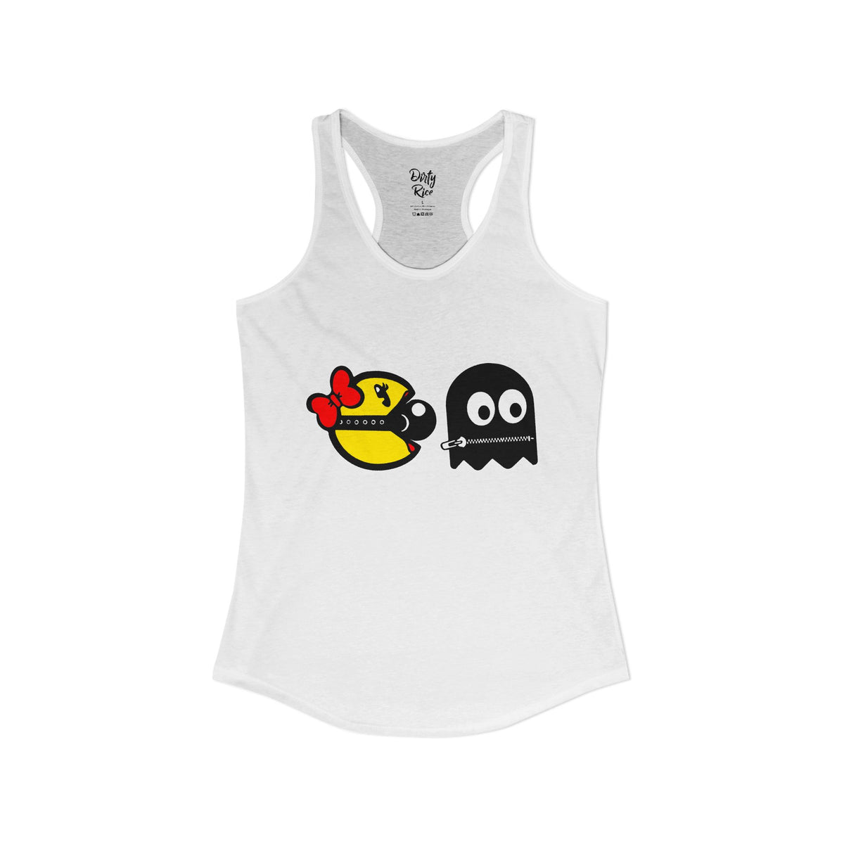S&Ms. Pac-Girl and 'Kinky' Ghost Women's Ideal Racerback Tank