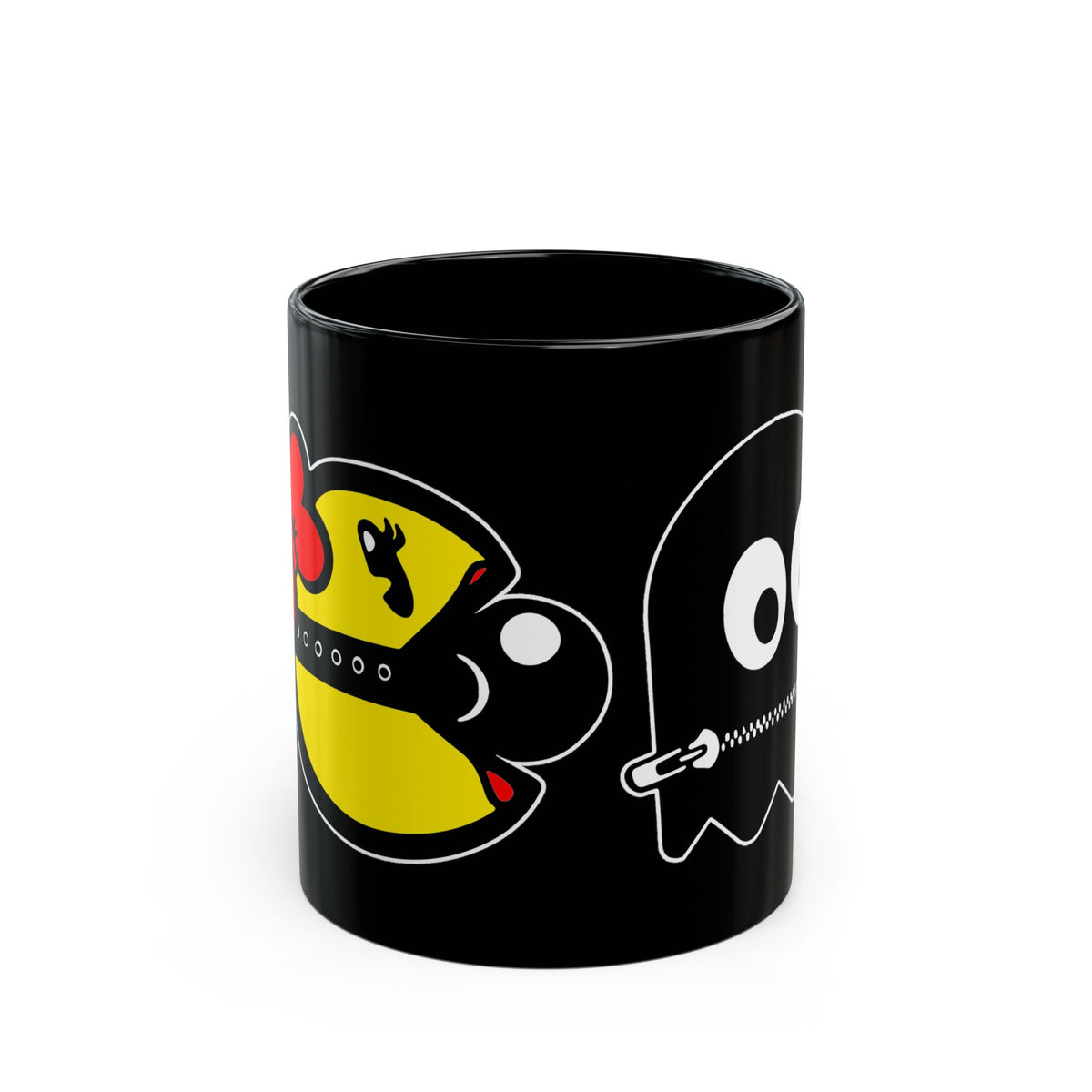 S&Ms. Pac-Girl and 'Kinky' Ghost Black Mug (11oz & 15oz)
