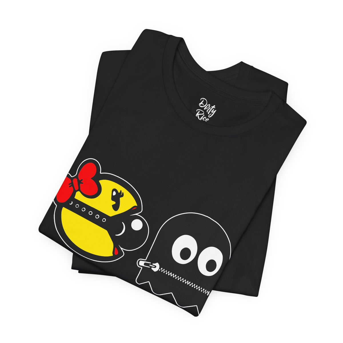 S&Ms. Pac-Girl and 'Kinky' Ghost Retro Arcade T-Shirt