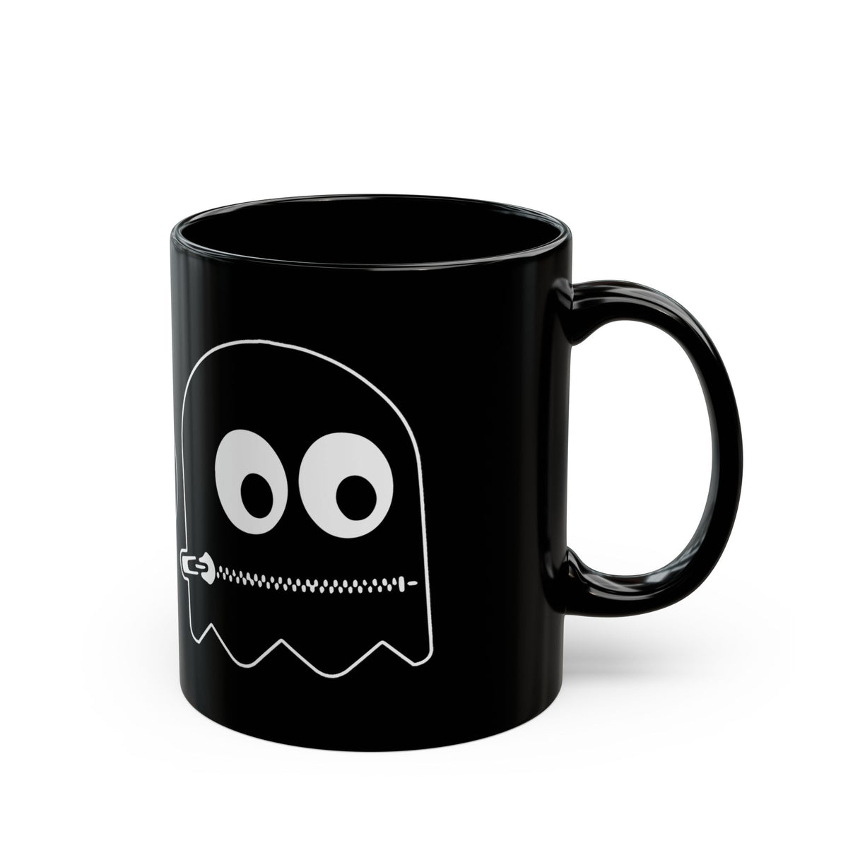 S&Ms. Pac-Girl and 'Kinky' Ghost Black Mug (11oz & 15oz)