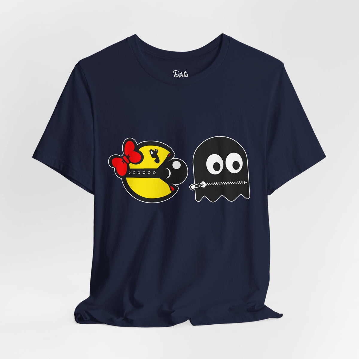S&Ms. Pac-Girl and 'Kinky' Ghost Retro Arcade T-Shirt