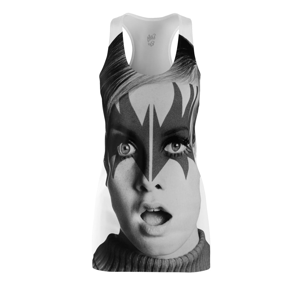 Twiggy Simmons Racerback Dress — Monochrome Pop Art Print