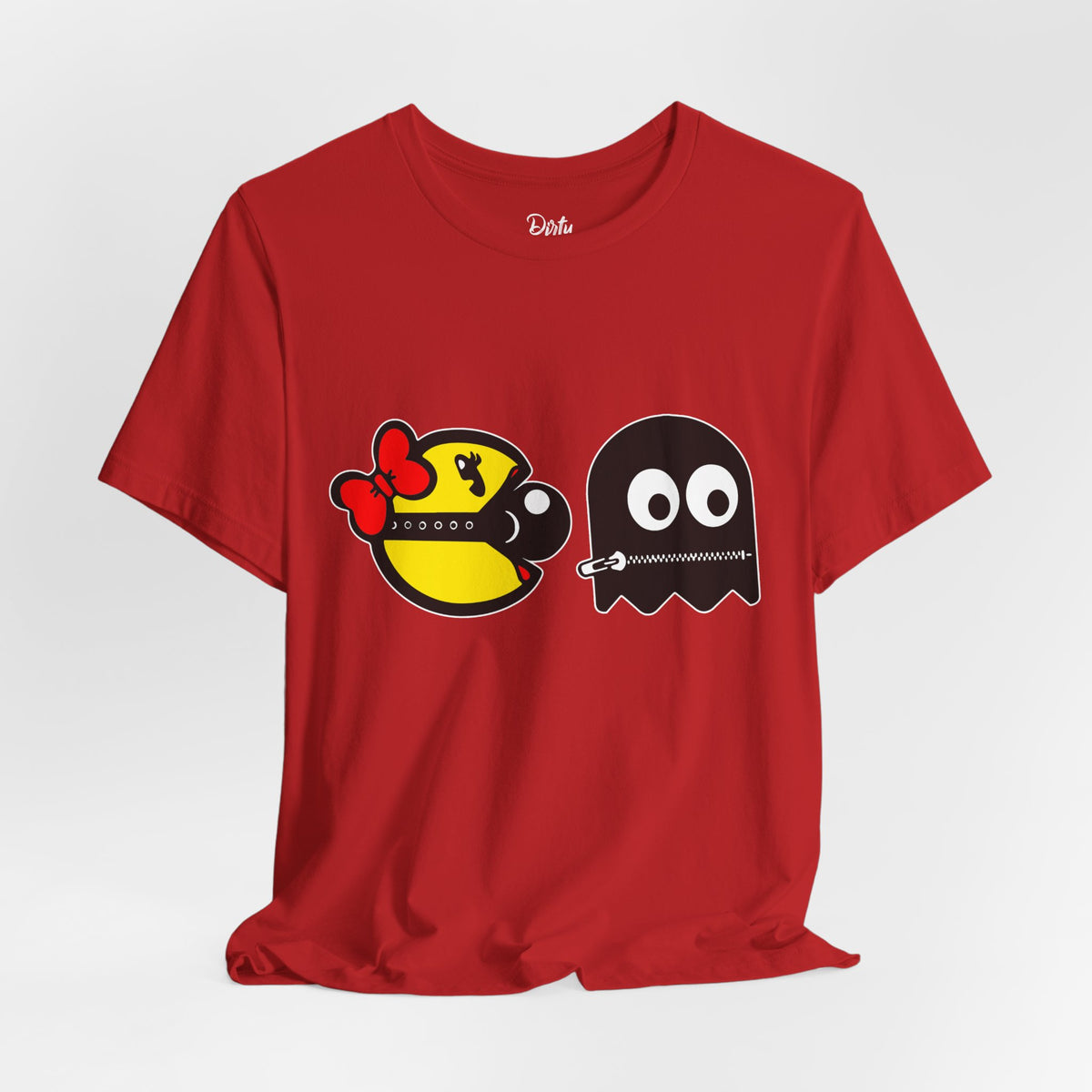 S&Ms. Pac-Girl and 'Kinky' Ghost Retro Arcade T-Shirt