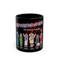 Slaughter Pops Horror Character Black Coffee Mug — 'Six Killer Flavors' Novelty Gift