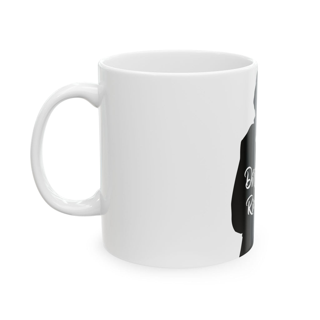 Dirty Rice Girl Ceramic Mug — Gothic Silhouette Coffee Cup (11oz, 15oz)