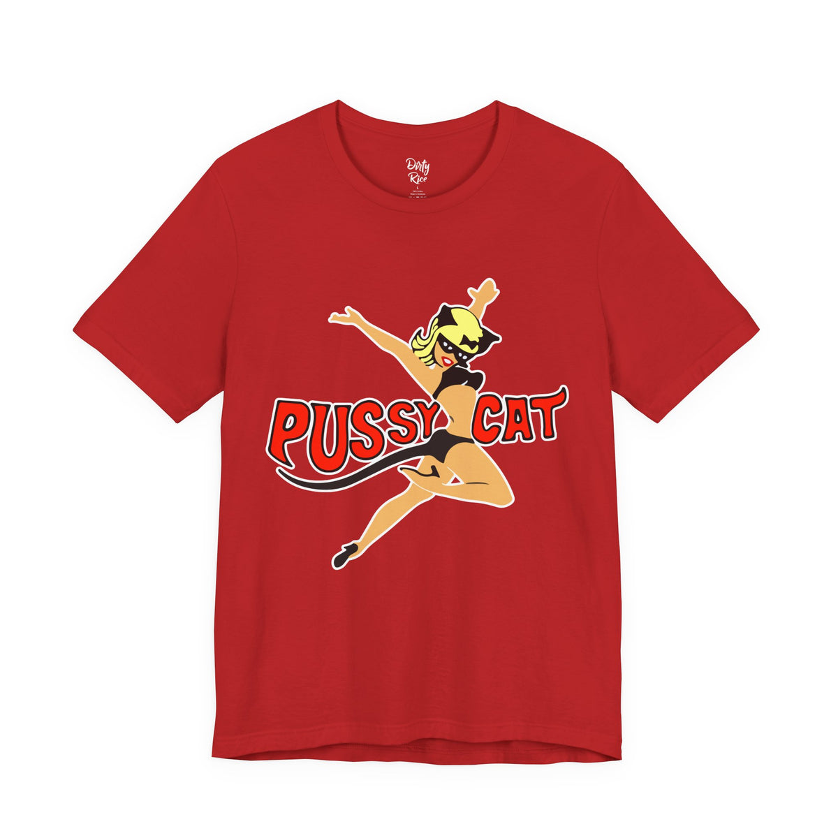 Pussy Cat Pinup Tee — Retro Playful Graphic T-Shirt