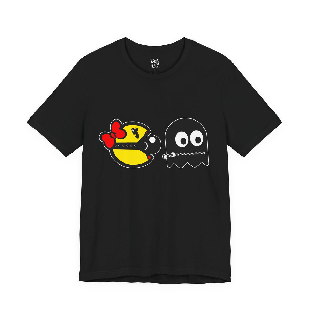S&Ms. Pac-Girl and 'Kinky' Ghost Retro Arcade T-Shirt