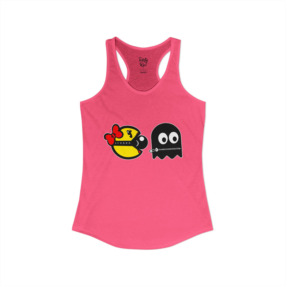 S&Ms. Pac-Girl and 'Kinky' Ghost Women's Ideal Racerback Tank