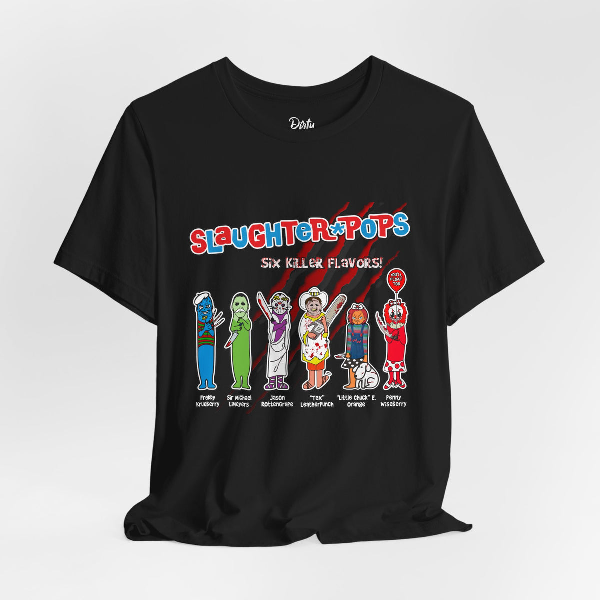 'Slaughter Pops' Graphic Horror Character T‑Shirt