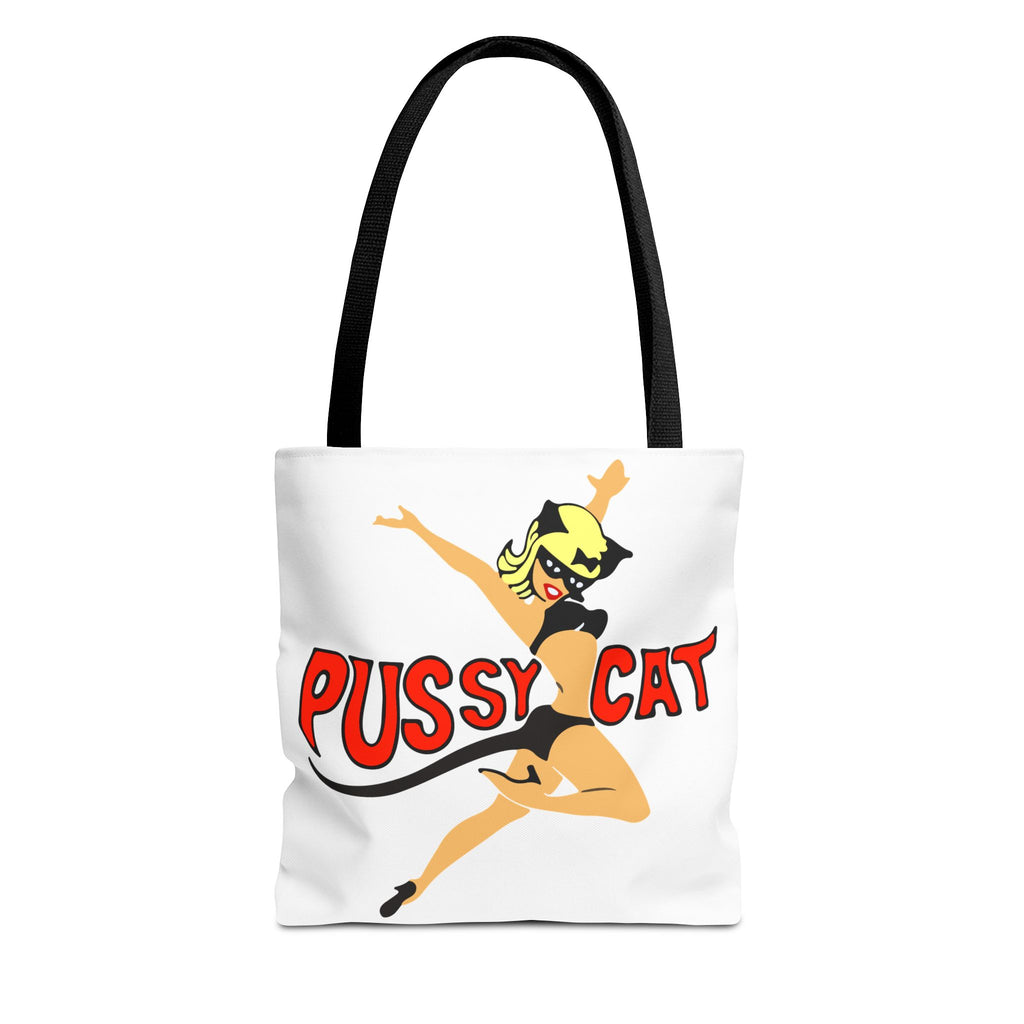 Pussy Cat Retro Pin-Up Graphic Tote | Vintage Pinup Beach Bag