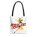 Pussy Cat Retro Pin-Up Graphic Tote | Vintage Pinup Beach Bag