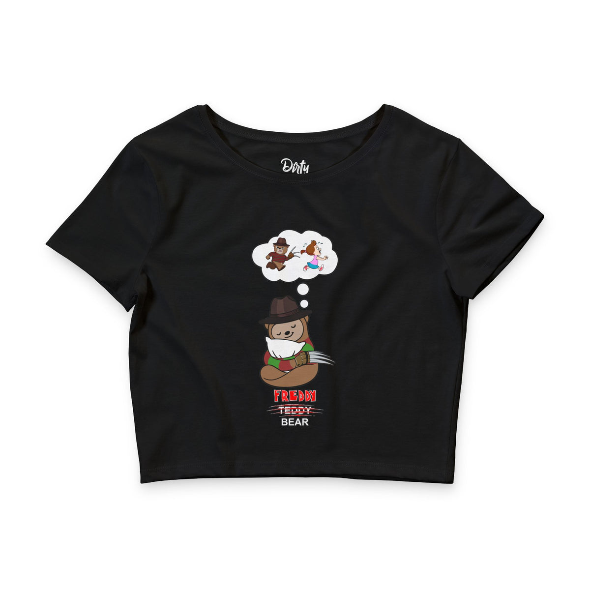 'Freddy Bear, not Teddy Bear' Graphic Women’s Crop Top