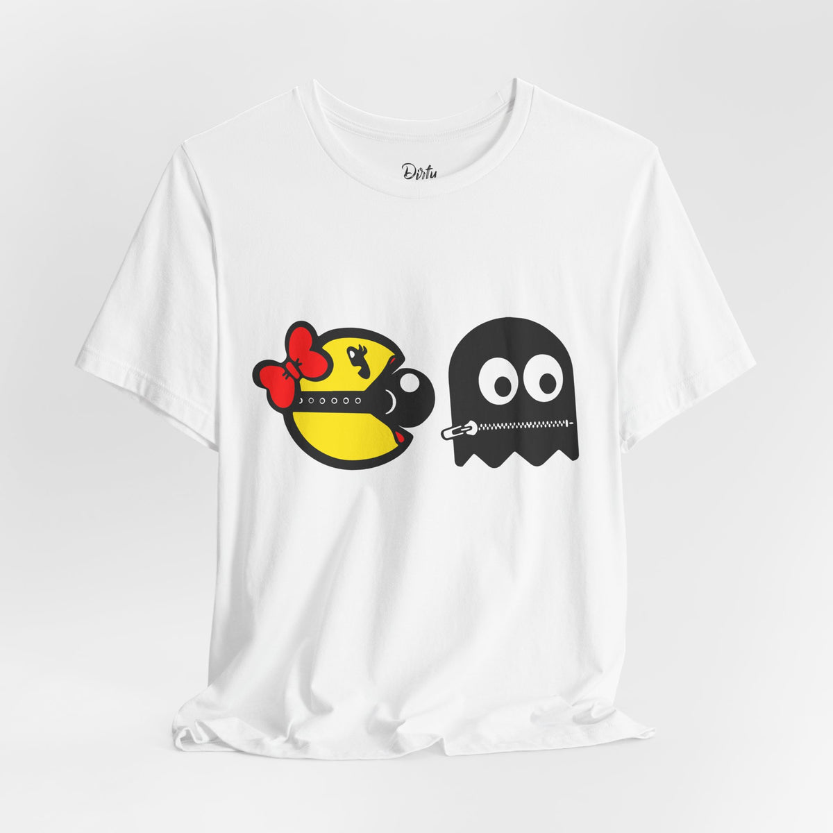 S&Ms. Pac-Girl and 'Kinky' Ghost Retro Arcade T-Shirt