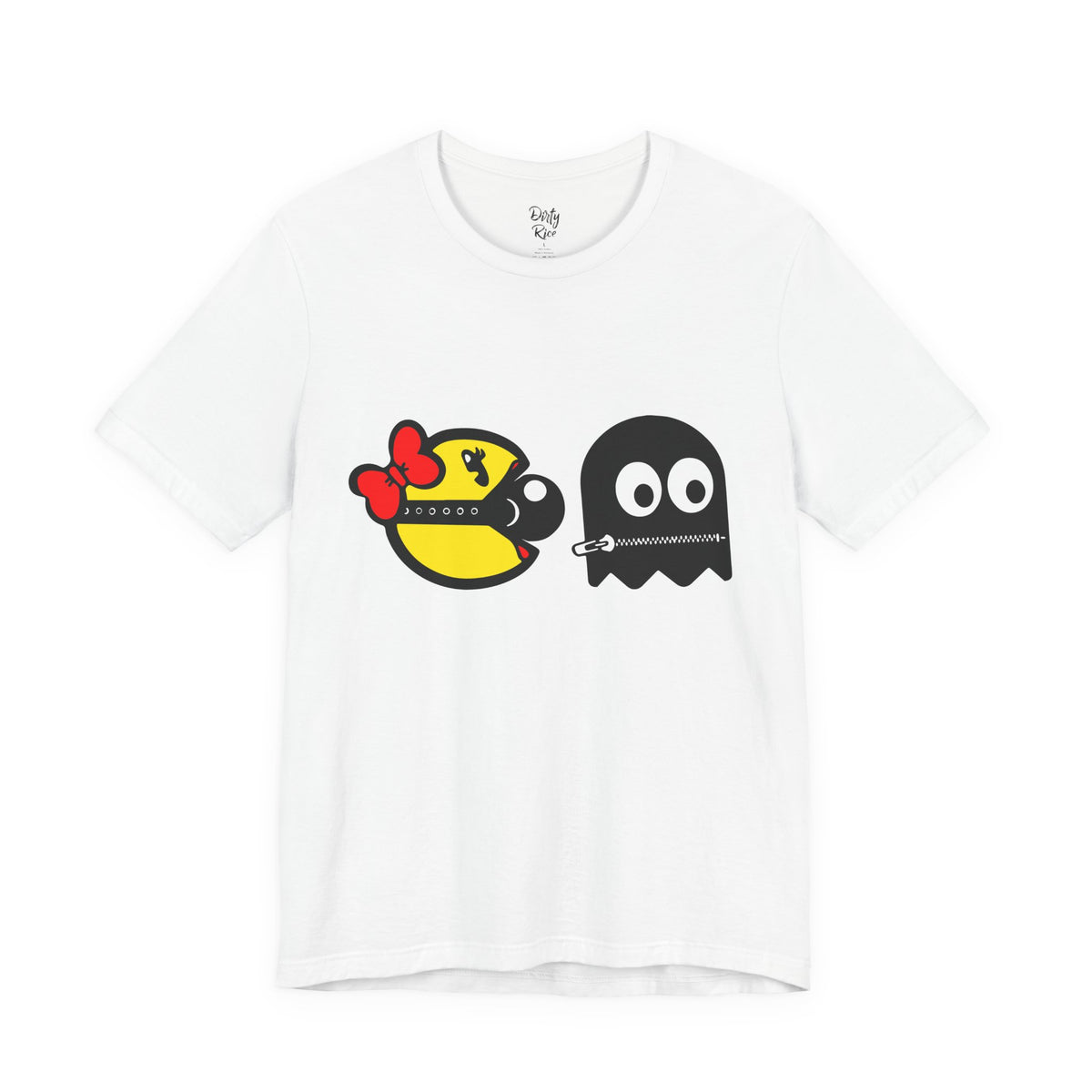 S&Ms. Pac-Girl and 'Kinky' Ghost Retro Arcade T-Shirt