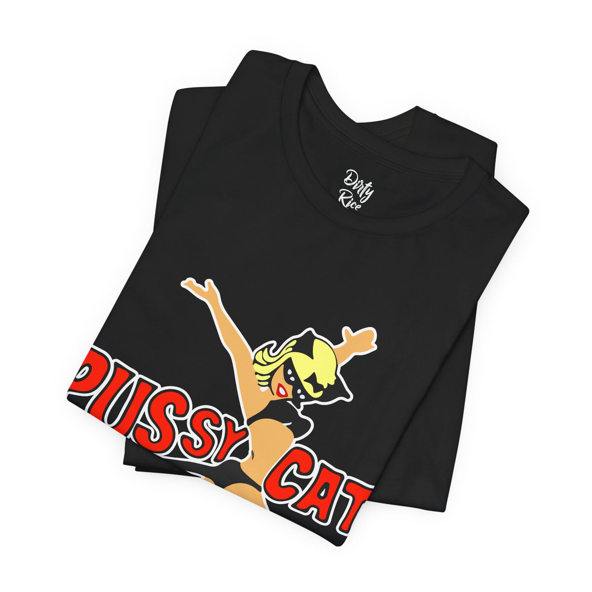 Pussy Cat Pinup Tee — Retro Playful Graphic T-Shirt