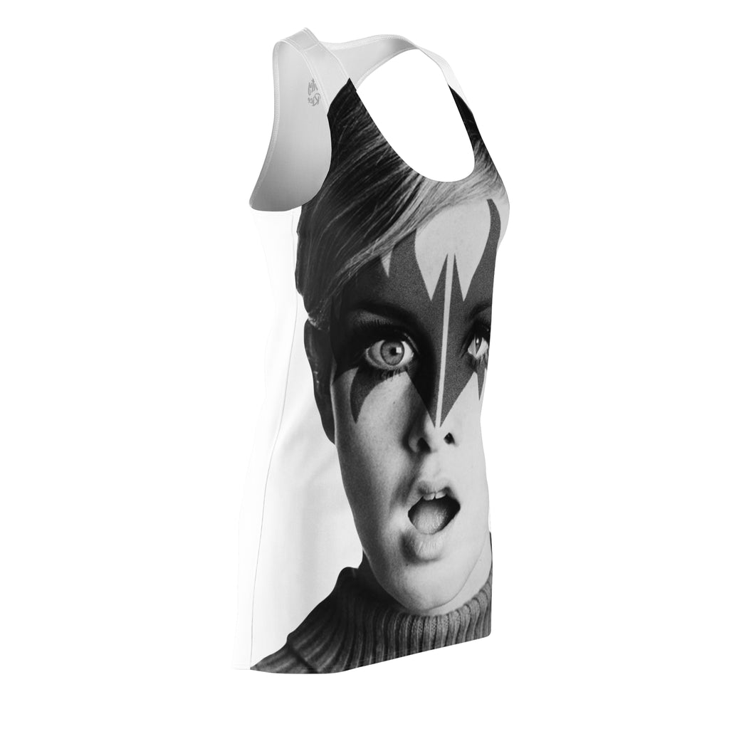 Twiggy Simmons Racerback Dress — Monochrome Pop Art Print
