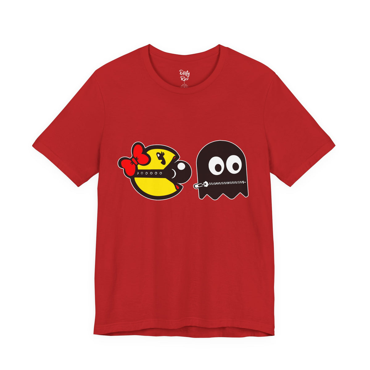 S&Ms. Pac-Girl and 'Kinky' Ghost Retro Arcade T-Shirt
