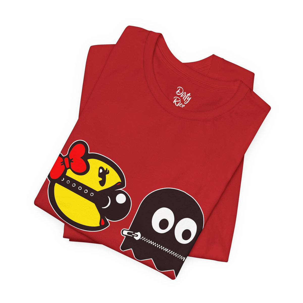 S&Ms. Pac-Girl and 'Kinky' Ghost Retro Arcade T-Shirt