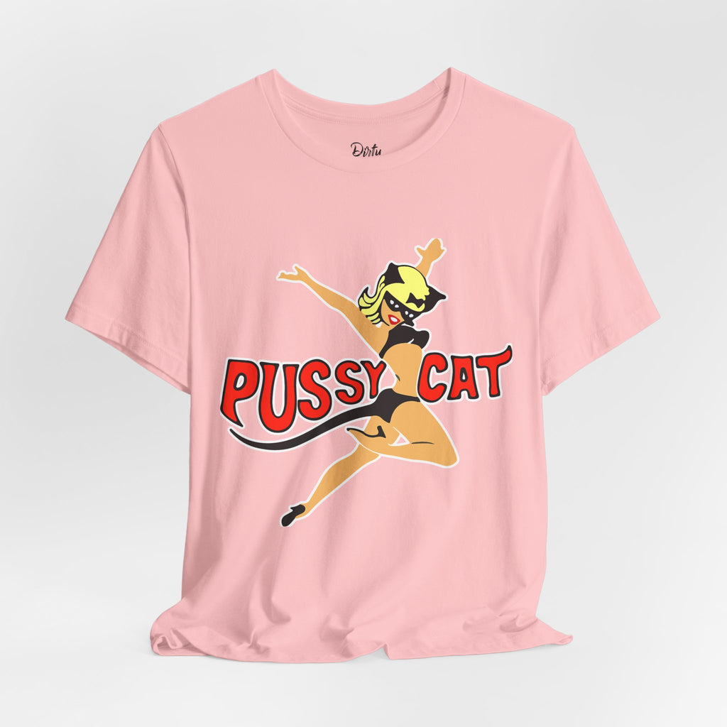 Pussy Cat Pinup Tee — Retro Playful Graphic T-Shirt